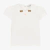 Dolce & Gabbana Girls Ivory Cotton Leopard T-Shirt