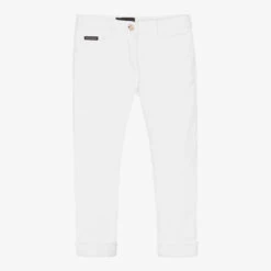 Dolce & Gabbana Girls White Distressed Denim Jeans
