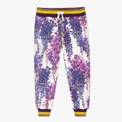 Dolce & Gabbana Girls Wisteria Cotton Joggers