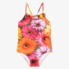 Dolce & Gabbana Pink & Orange Gerbera Swimsuit