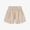 Donsje Girls Beige Organza Shorts