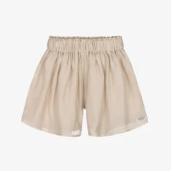 Donsje Girls Beige Organza Shorts