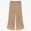 Donsje Girls Beige Plissé Trousers