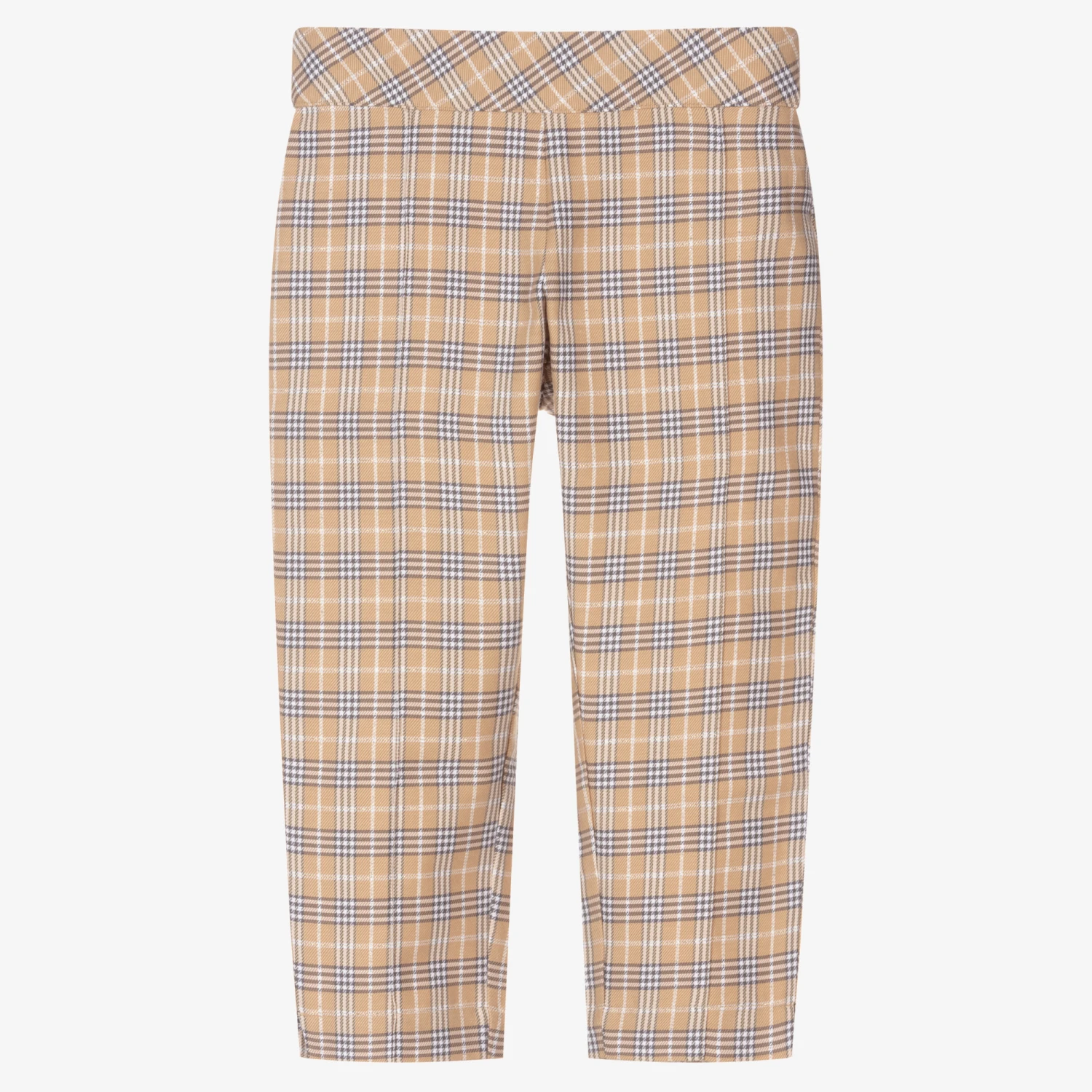 Dr. Kid Beige Glitter Check Trousers 1 Dr. Kid Beige Glitter Check Trousers