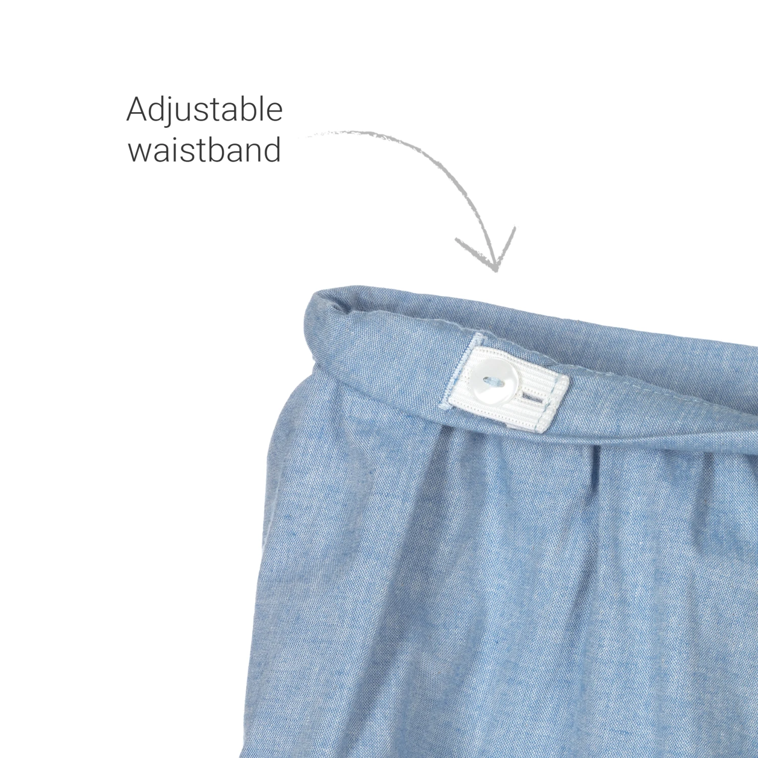 Dr. Kid Blue Cotton Chambray Skirt 3 Dr. Kid Blue Cotton Chambray Skirt - Image 3