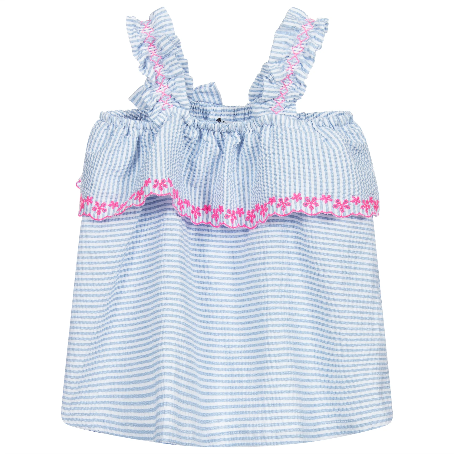 Dr. Kid Blue Striped Cotton Blouse 2 Dr. Kid Blue Striped Cotton Blouse - Image 2