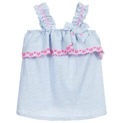 Dr. Kid Blue Striped Cotton Blouse