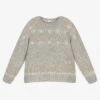 Dr. Kid Girls Grey Sparkle Knit Jumper