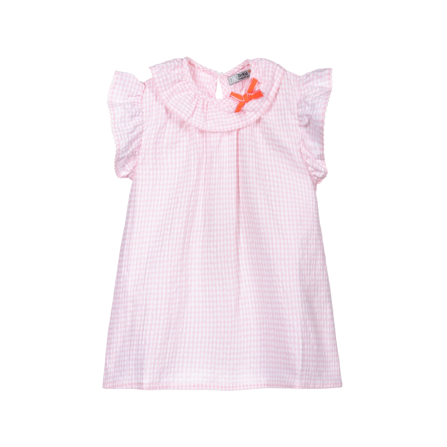 Dr. Kid Girls Pink Check Blouse 1 Dr. Kid Girls Pink Check Blouse