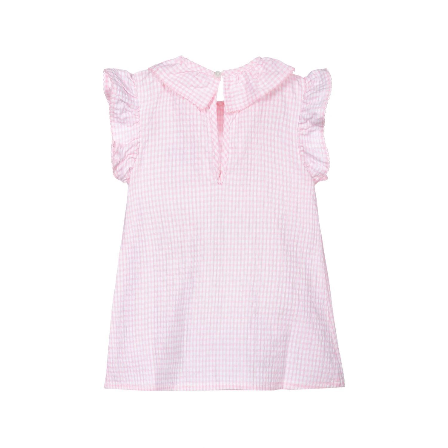 Dr. Kid Girls Pink Check Blouse 2 Dr. Kid Girls Pink Check Blouse - Image 2
