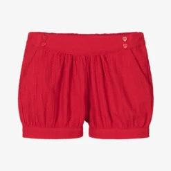 Dr. Kid Girls Red Cotton Shorts