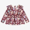 Dr. Kid Girls Red Floral Blouse