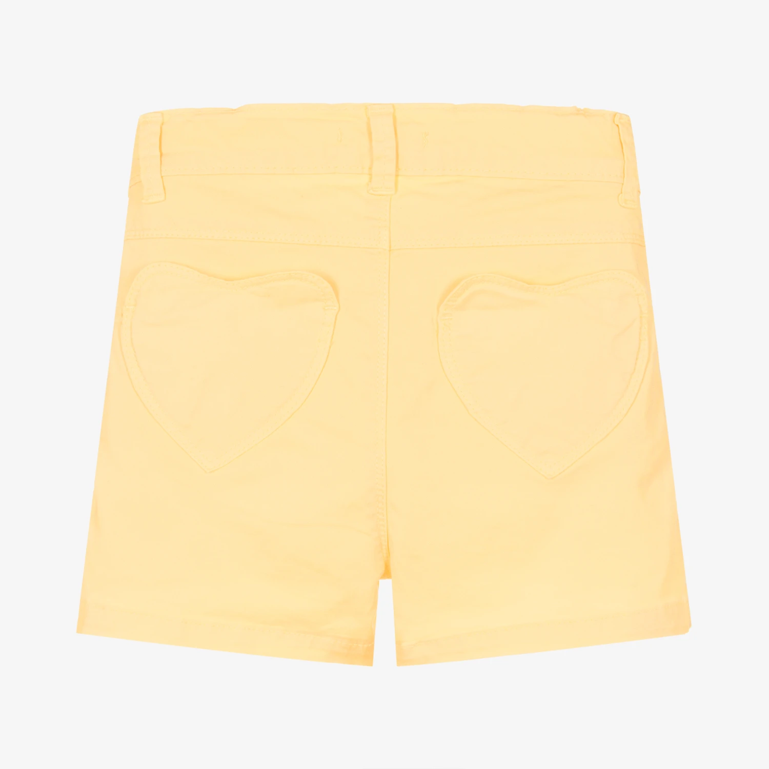Dr. Kid Girls Yellow Cotton Twill Shorts 2 Dr. Kid Girls Yellow Cotton Twill Shorts - Image 2