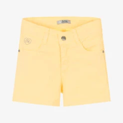 Dr. Kid Girls Yellow Cotton Twill Shorts