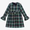 Dr. Kid Navy Blue & Green Check Dress