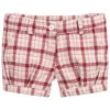 Dr. Kid Pink Check Cotton Shorts
