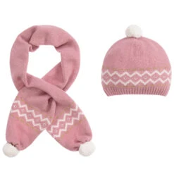Dr. Kid Pink Hat & Scarf Set