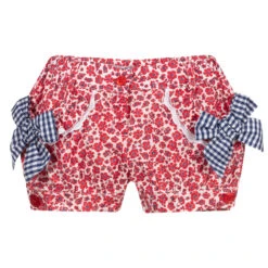 Dr. Kid Red Floral Cotton Shorts