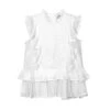 Dr. Kid White Cotton & Chiffon Top