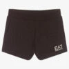 EA7 Emporio Armani Girls Black Jersey Logo Shorts