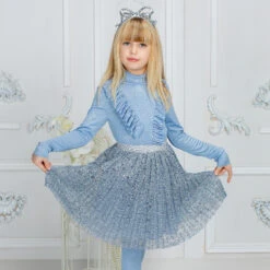 EIRENE Blue Ruffle Turtleneck Top -Deals Whimsy Collection Store eirene blue ruffle turtleneck top 393620 51e34c735d539297a324a1c366971fa04d88223d outfit