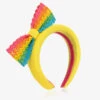 EIRENE Girls Yellow Rainbow Bow Hairband