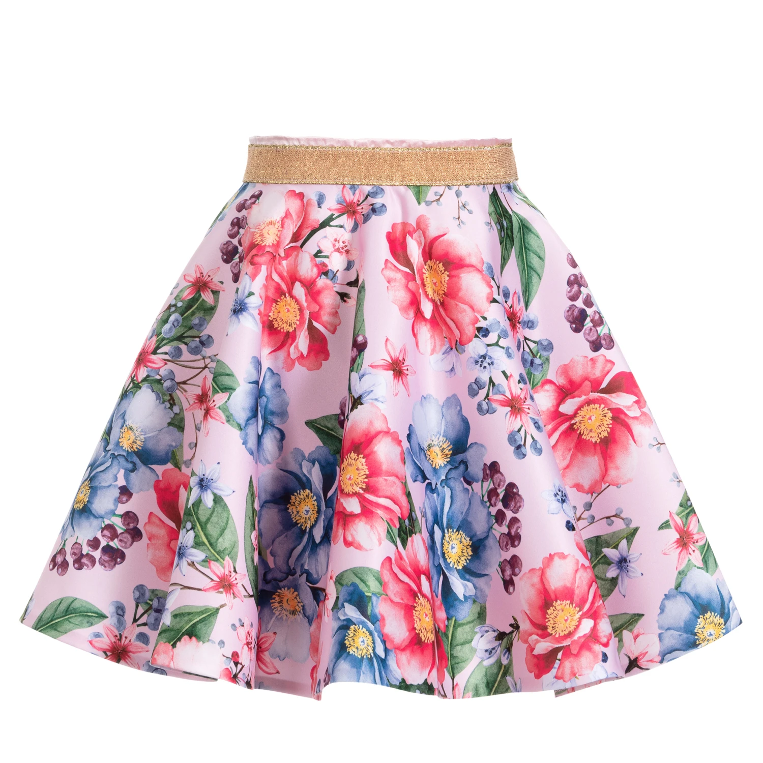 EIRENE Pink Floral Print Satin Skirt 3 EIRENE Pink Floral Print Satin Skirt - Image 3
