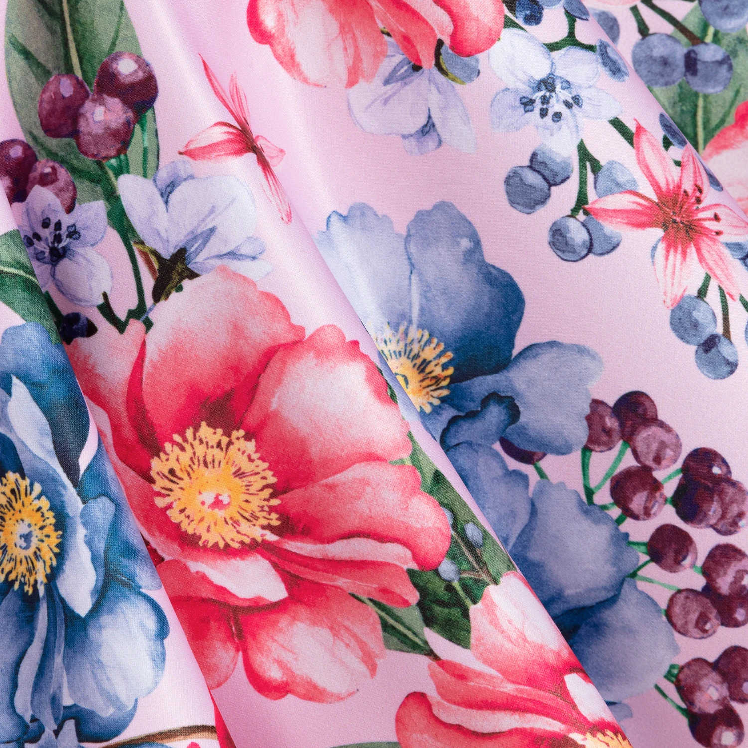 EIRENE Pink Floral Print Satin Skirt 4 EIRENE Pink Floral Print Satin Skirt - Image 4