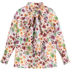 EIRENE Pink Floral Satin Blouse