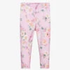 EIRENE Pink Floral Satin Leggings