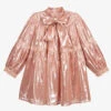 EIRENE Pink Metallic Bow Dress
