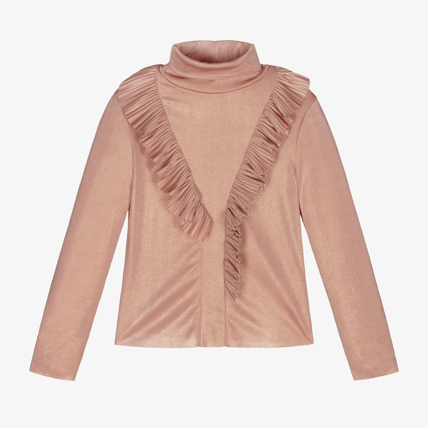 EIRENE Pink Ruffle Turtleneck Top 1 EIRENE Pink Ruffle Turtleneck Top