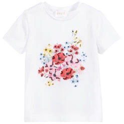 EIRENE White Floral & Crystal T-Shirt