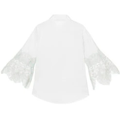 Elie Saab White Cotton & Lace Shirt -Deals Whimsy Collection Store elie saab white cotton lace shirt 379063 4af8ea5cfc97a28b771bcbbc6df4a3a87fe1bc73