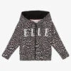 Elle Girls Black Logo Zip-Up Hoodie