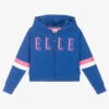 Elle Girls Blue Logo Zip-Up Hoodie