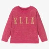 Elle Girls Pink & Gold Logo Jumper