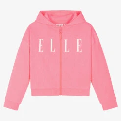 Elle Girls Pink Zip-Up Top