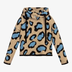 Elsy Beige Leopard Print Hoodie