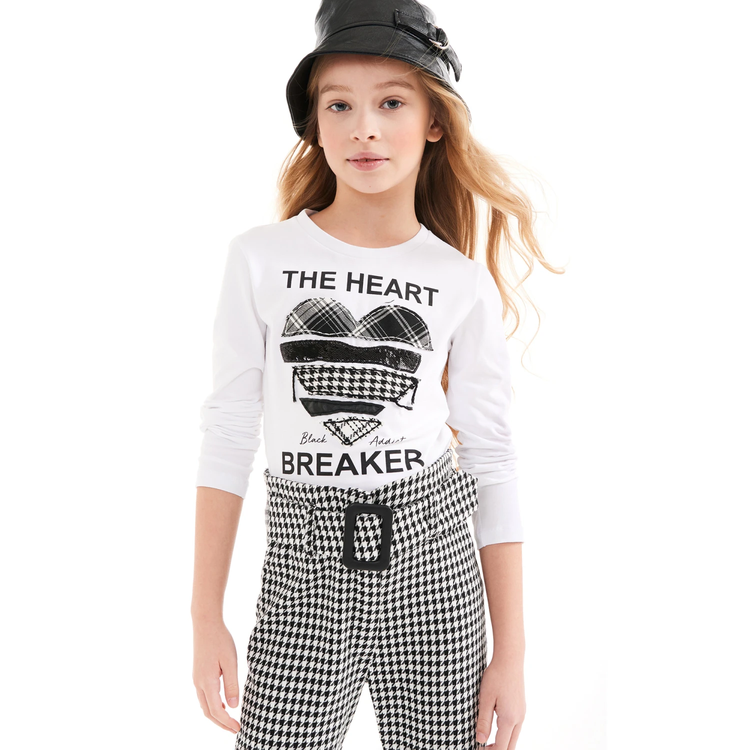 Elsy Black Houndstooth Trousers 2 Elsy Black Houndstooth Trousers - Image 2