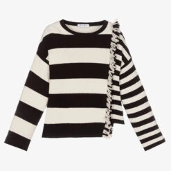 Elsy Girls Black & Ivory Sweater