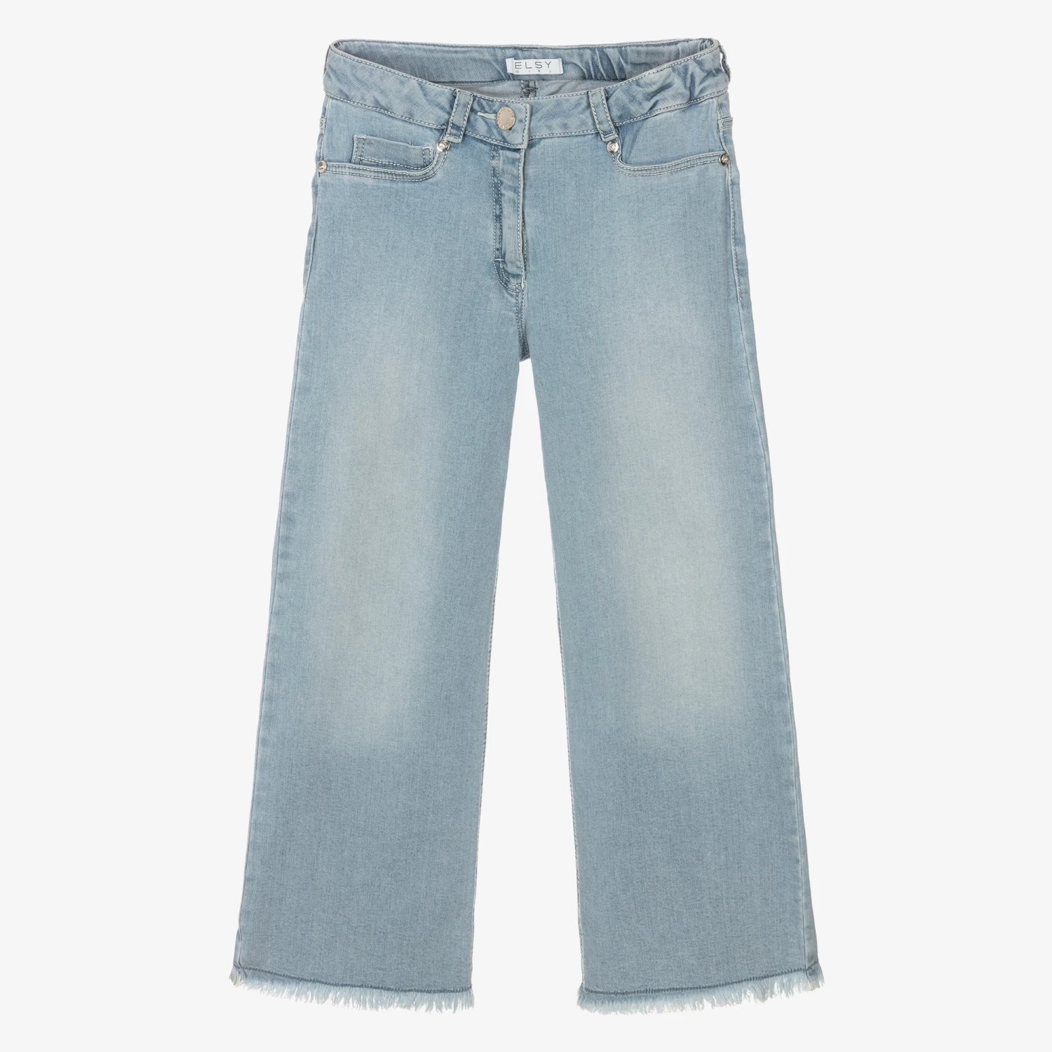 Elsy Girls Blue Denim Wide-Leg Jeans 1 Elsy Girls Blue Denim Wide-Leg Jeans