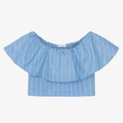 Elsy Girls Blue Striped Bardot Blouse -Deals Whimsy Collection Store elsy girls blue striped bardot blouse 490026 c6f658fabb444ae2abe46a9b4f8769dd8f9ba42d
