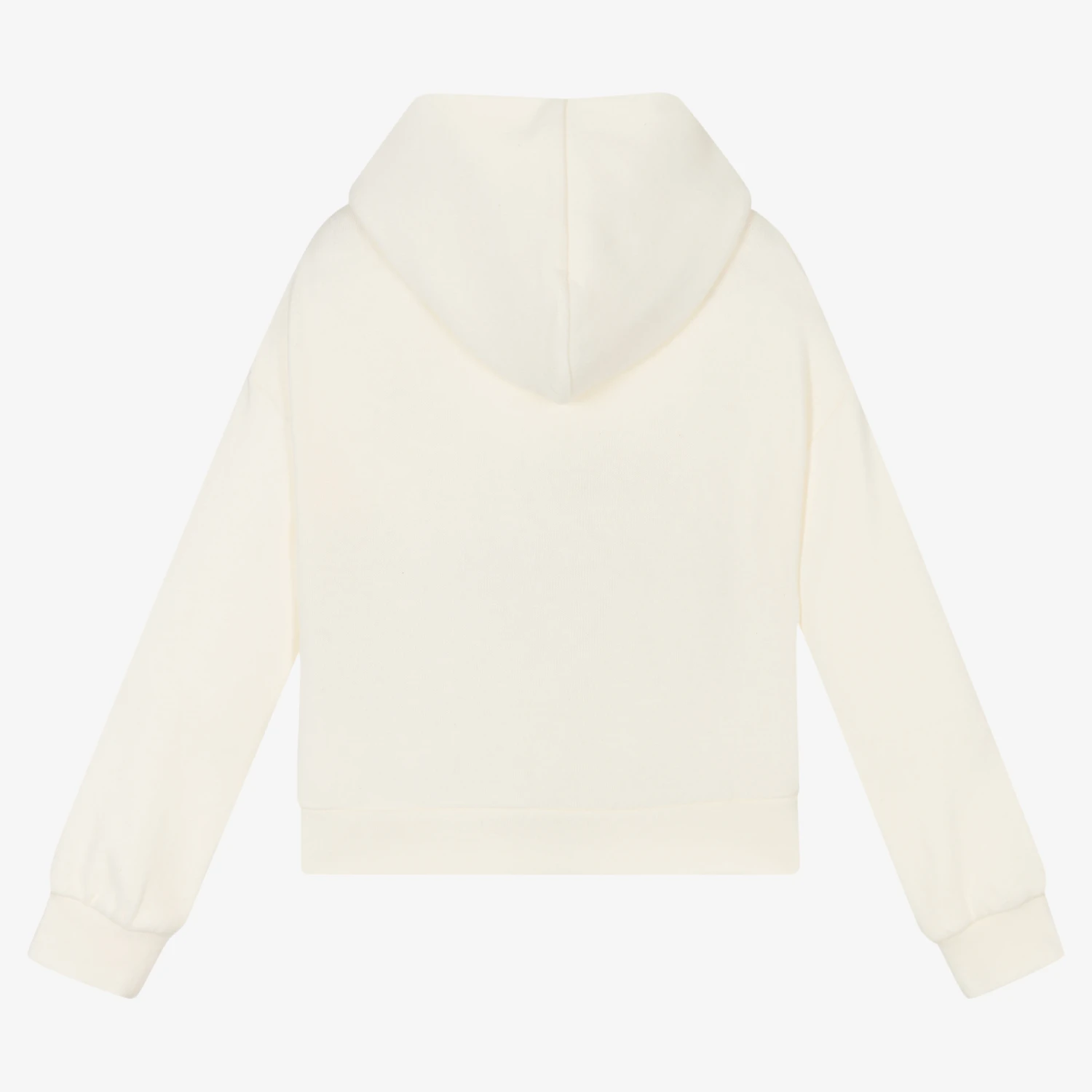 Elsy Girls Ivory Cotton Hoodie 2 Elsy Girls Ivory Cotton Hoodie - Image 2