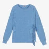Elsy Girls Pale Blue Fringe Sweater