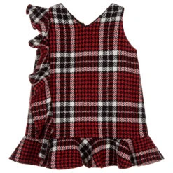 Elsy Girls Wool Blend Check Dress