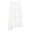 Elsy Ivory Chiffon Tiered Dress