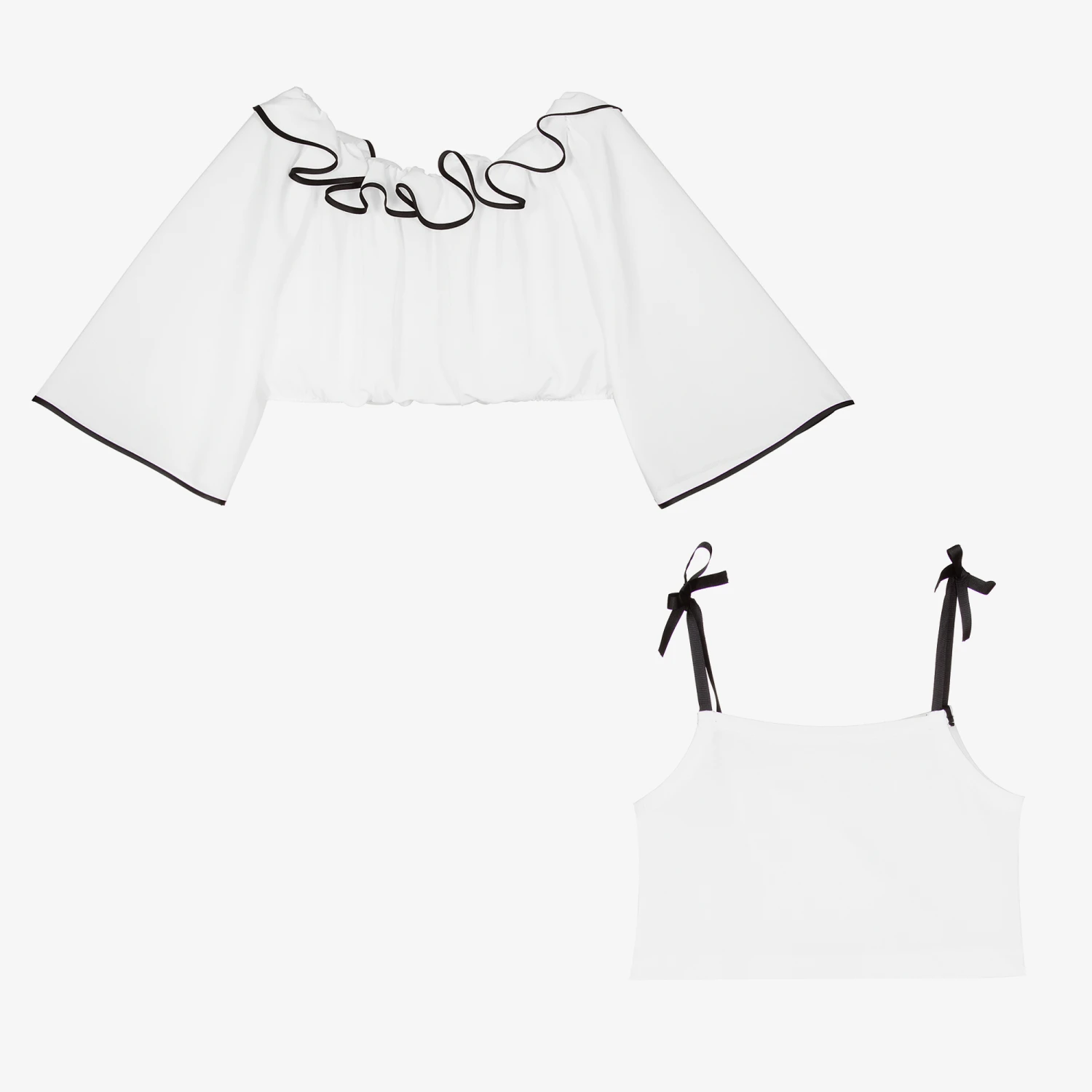 Elsy White Crêpe Chiffon Blouse 4 Elsy White Crêpe Chiffon Blouse - Image 4