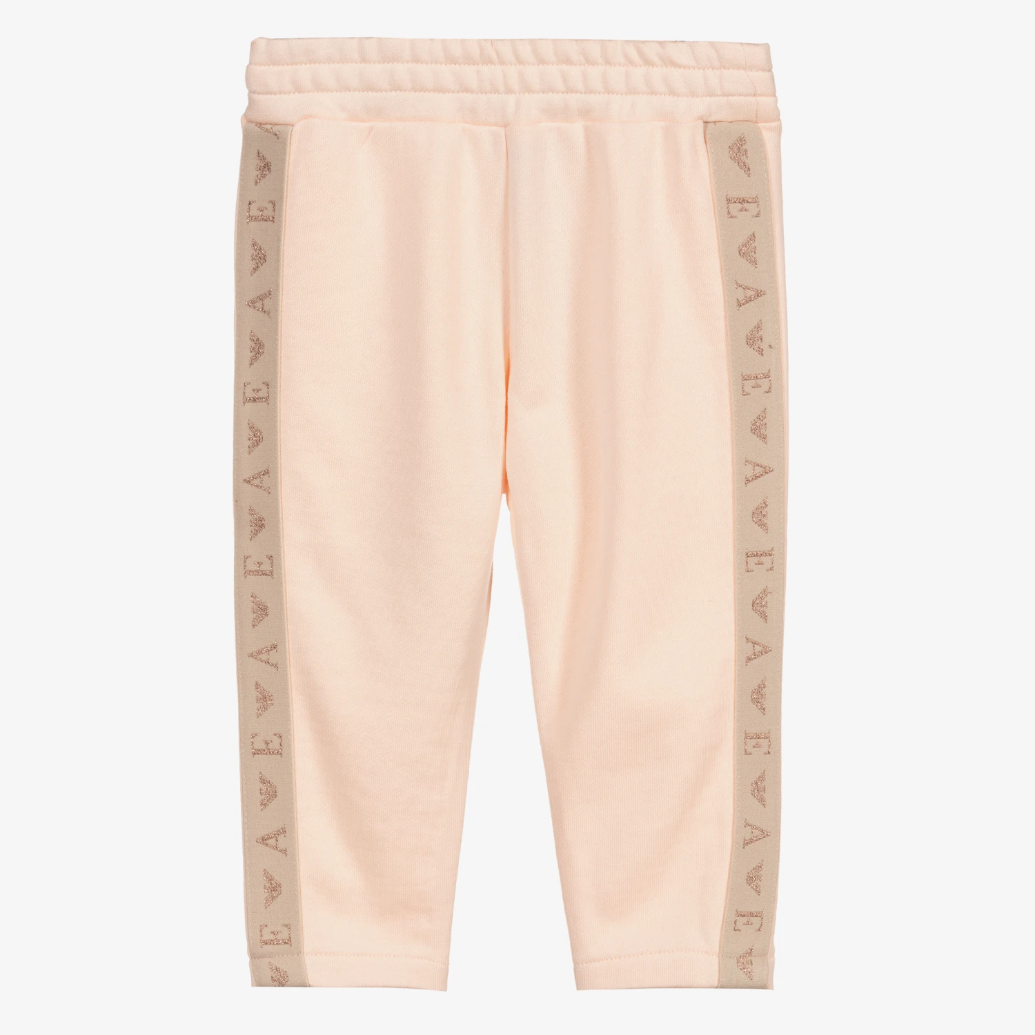 Emporio Armani Baby Girls Pink Logo Joggers 1 Emporio Armani Baby Girls Pink Logo Joggers