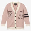 Emporio Armani Girls Pink Wool Knit Cardigan